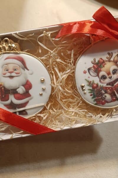 PIERNIKI  ŚWIATECZNE BOMBKA ŚWIĄTECZNA  ZESTAW 2SZT.